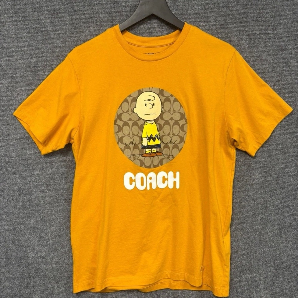2021 Coach Snoopy Peanut Charlie Brown T-Shirt Orange M